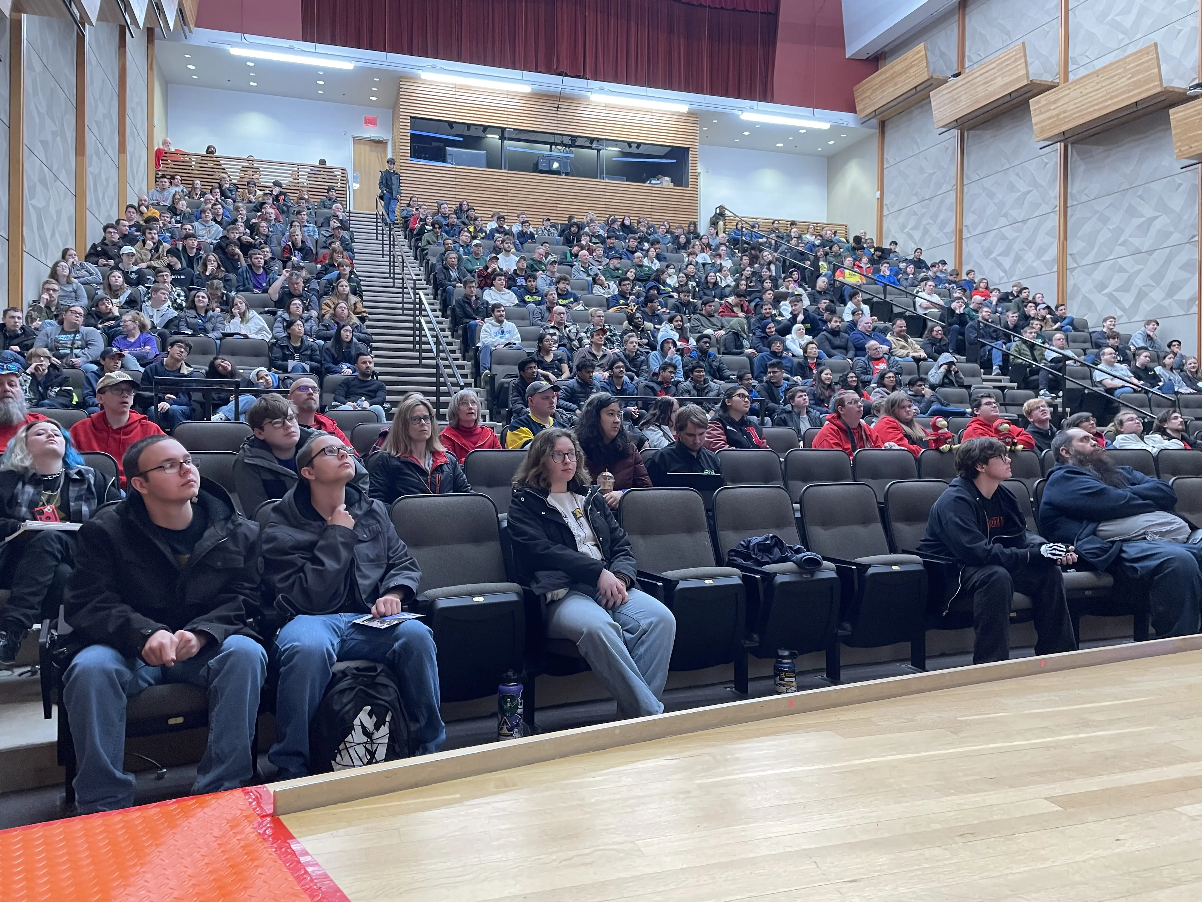 Teams watch FIRST's kickoff broadcast during FAMNM's 2024 FRC kickoff