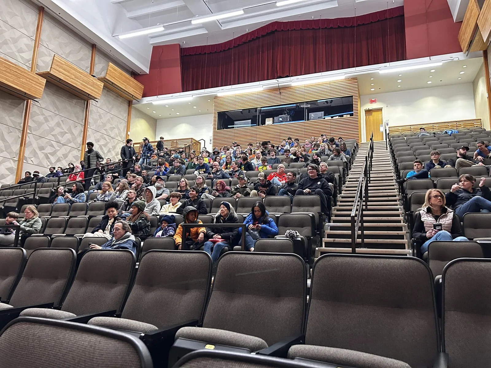 FRC teams filling Stamps Auditorium at FAMNM's 2026 FRC Kickoff