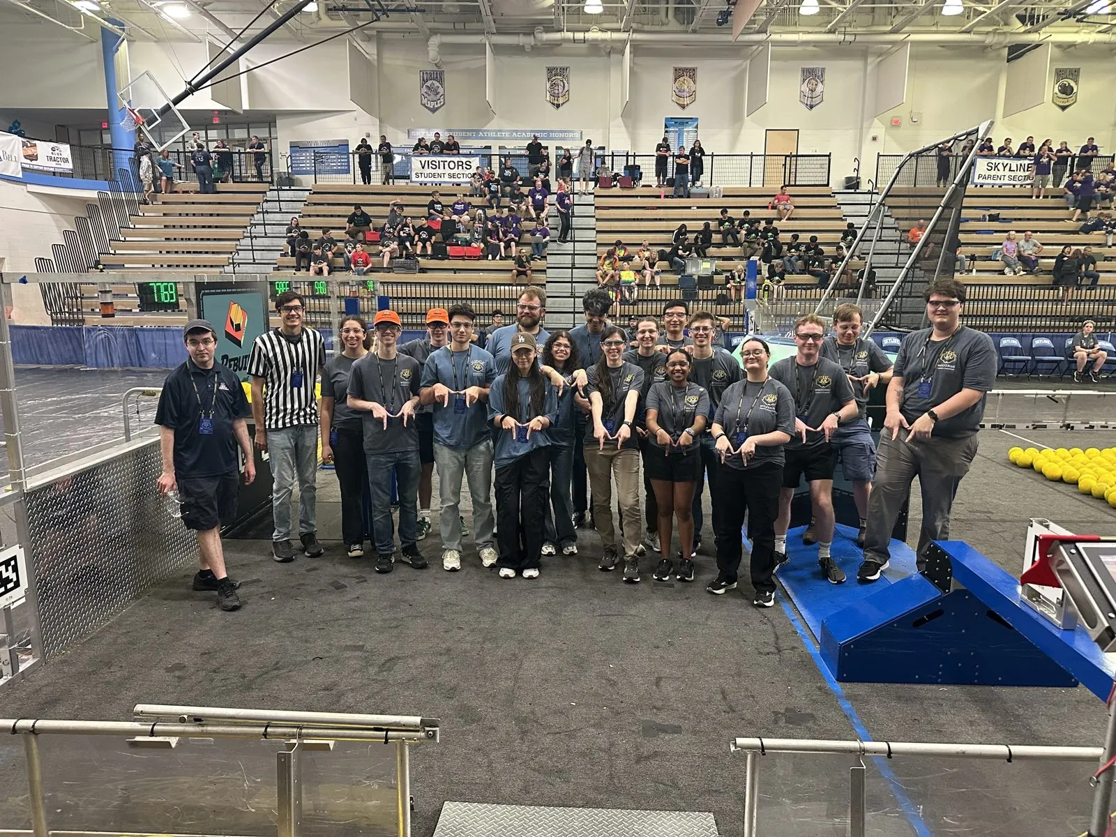 FAMNM volunteers on the field at the 2026 Wolverine Robotics Competition
